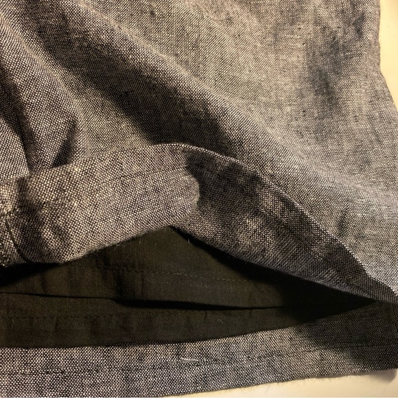 White House Black Market Flat Front Bermuda Linen Blend Shorts Sz 8 Ribbon Belt - Picture 7 of 7